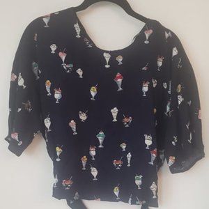 Zara Milkshake Tie Back Top - Medium